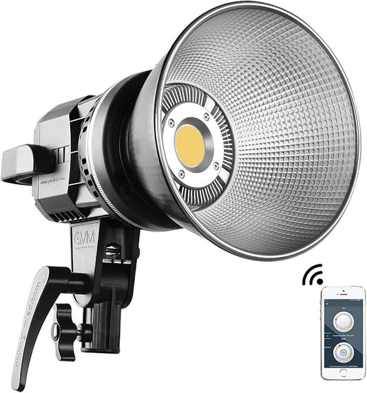 GVM Great Video Maker 80W CRI97+ Video Lights with Bowens Mount Color Temperature 5600K Dimmable LED Continuous Lighting Spotlight Photography Shooting Light with Reflector (80W + Filter) (VC-P80S)