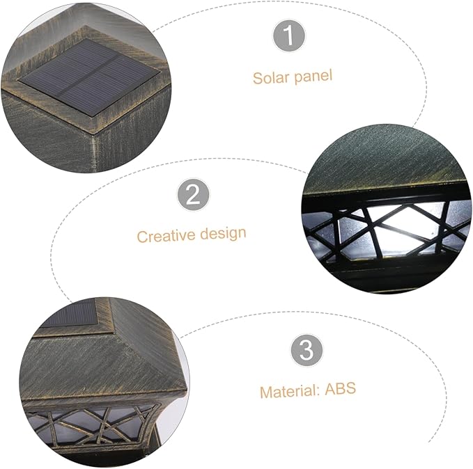 ARTIBETTER Solar Powered Outdoor Post Light Fixture Floor Lamp for Lawn Garden and Patio Decor Gentle Illumination with Protection