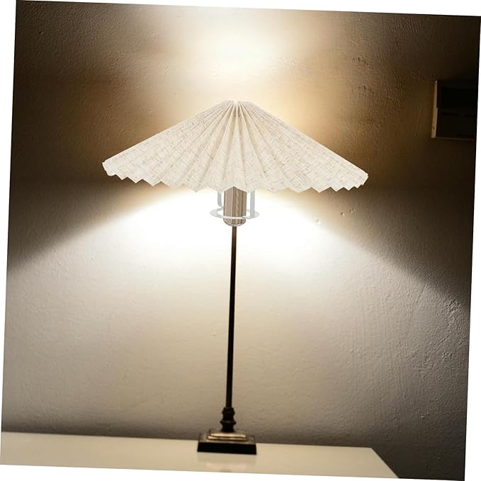 Umbrella Shaped Fabric Pleated Lampshade for Table Lamps and Floor Lamps Compatible Lightweight and Easy to Install Softens Light for Gentle Ambiance