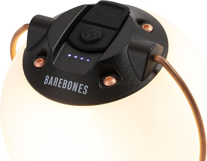 Barebones Multi-Colored Globe Light - Rechargeable LED Lantern with 9 Light Settings, USB-C Charging, Compact and Portable for Camping, Backyard, and Outdoor Fun