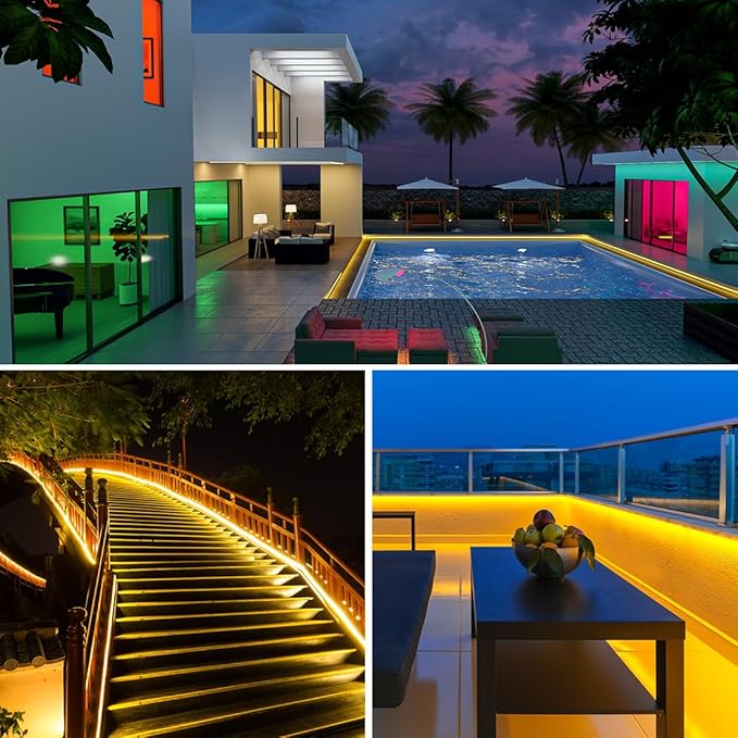 BTF-LIGHTING IP68 Waterproof Outdoor WS2814 RGBW IC LED Strip RGB+Cool White(6000K) Addressable Dream Color 5050SMD Light DC12V 16.4ft 60LEDs/m 20Pixels/m Can Work Outdoor(No Adapter or Controller)