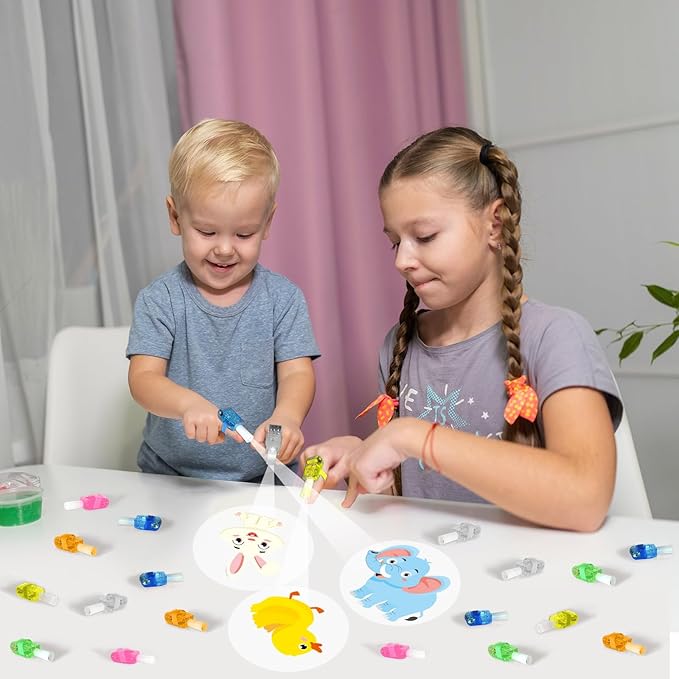 36Pcs Animal LED Finger Lights Animal Party Favors Glow in the Dark Light Up Finger Lights Toys Bulk for Birthday Party Favors Treasure Box Goodie Bag Stuffer Birthday Gifts Classroom Prize