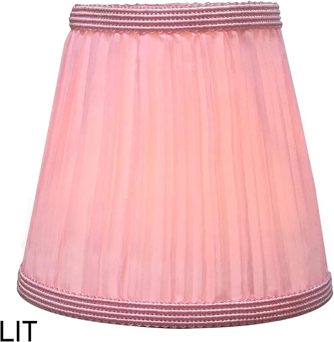Royal Designs, Inc. CS-1058-5PNK Designer Mushroom Pleat Empire Chandelier Lamp Shade, 3 x 5 x 4.5, Pink
