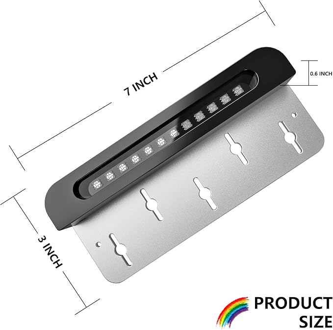 8 Pack 7 inch RGB LED Hardscape Lighting Step Lights Retaining Wall Lights with Color Changing & Warm White Mode Low Voltage Landscape Paver Lights Waterproof Deck Lights for Outside Stairs Yard
