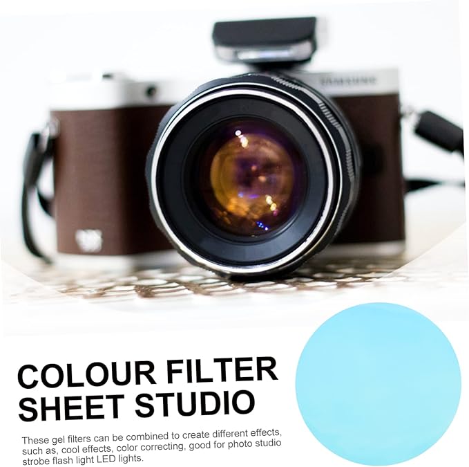 Sunset Ambient Light Film 2.59X2.59 Inch Light Tint Film for Led Lights Room Decor Photography Mood Lighting Filter for Bedroom Living Room