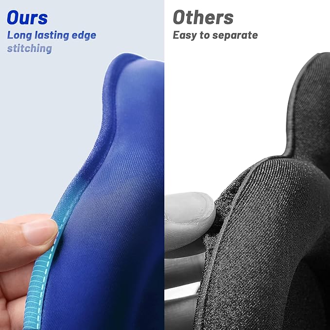 Sleep Eye Mask for Men Women, Lash Extensions 3D Sleeping Mask for Side Sleeper, Travel Blackout Night Blindfold Eye Shade Cover with Adjustable Strap (Blue-3D)