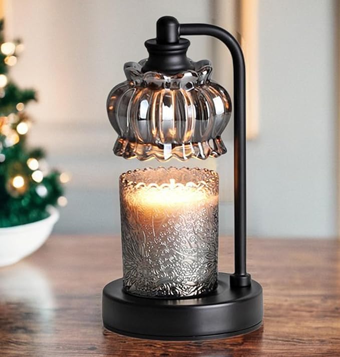 Candle Warmer Lamp with Timer, Dimmable Candle Lamp Wax Melt Warmer with 2 Bulbs, Electric Candle Warmer Lamp for Bedroom Living Room House Warming Gifts for Women Mom
