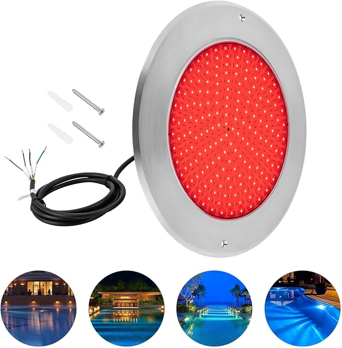 Eapmic 12V 45W Pool Light Underwater Color-Change LED Lights RGB IP68 Without Remote(45W,Style 3)