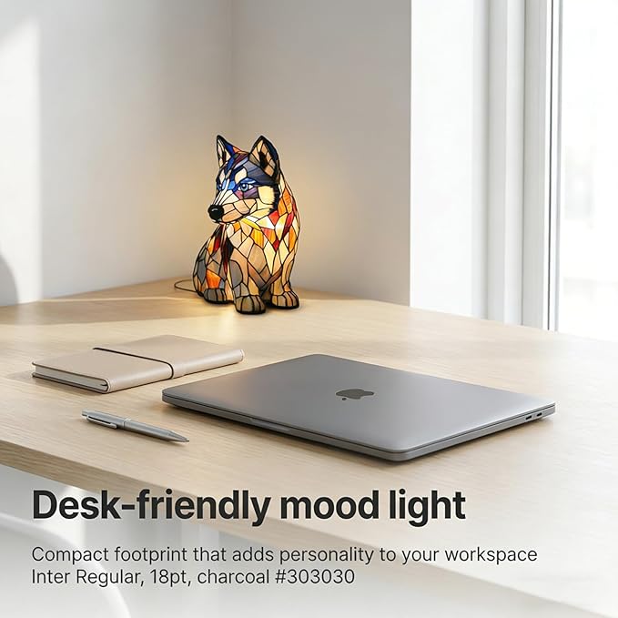 Rainbow Puppy Lamp Stained Glass Dog Night Light 3D Retro Stained Resin Rainbow Pup Lights Charge Powered Table Lamp Puppy Glow Lamps for Home Bedroom Desk (I-1)