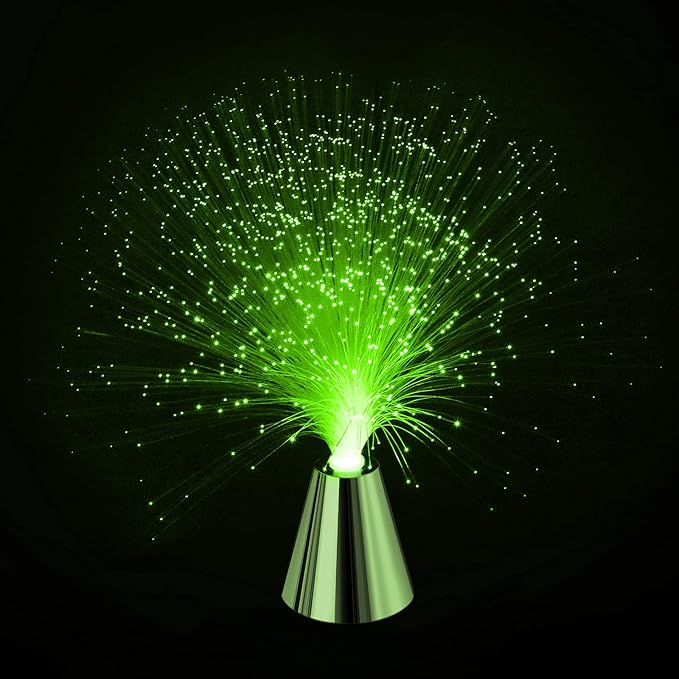 PEN&H Sensory Fiber Optic Lamp - Fiber Optic Lights with Cone Base ，LED Color Changing Calming Mood Night Light (2 Pack)