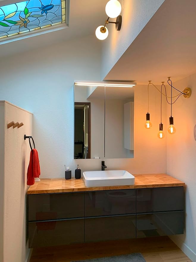 Oak Ceiling Hook 2in, Scandinavian Modern Style, Screw Mount for Plants, Pendant Lights, Garlands, Cord Management