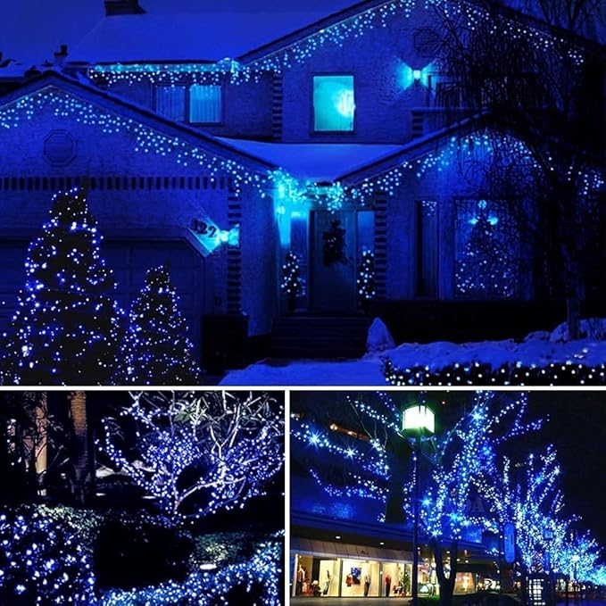 FULLBELL Christmas Lights, Fairy Lights Outdoor 66Ft 200 LED with Memory Modes Controller, Plug in Easter Decor Lights for Bedroom Party Wedding Garden Christmas Tree Indoor Outdoor Decorations