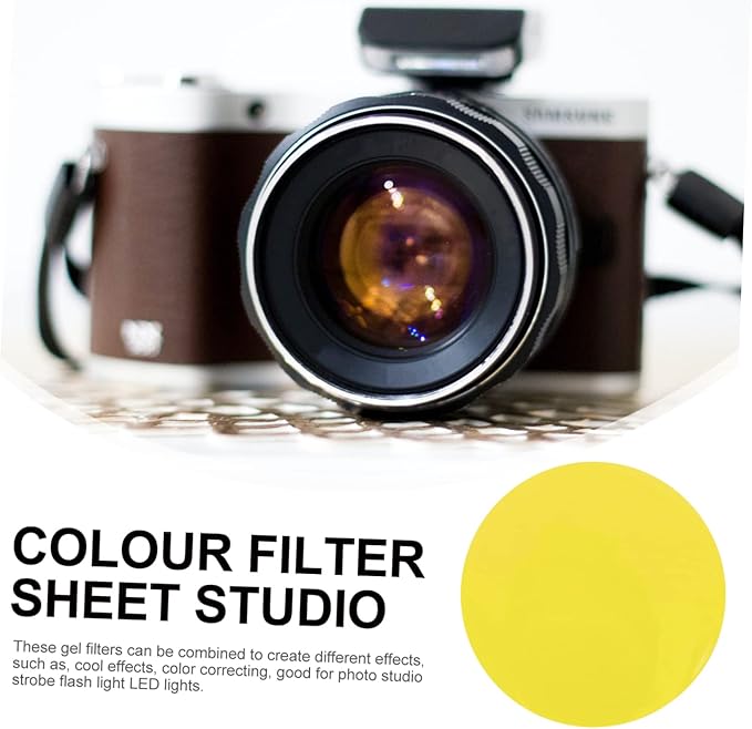10pcs Colorful Sunset Light Films Filters for Lamps Smooth Light Transmittance Easy to Carry Create Stunning Effects for Photography and Decor
