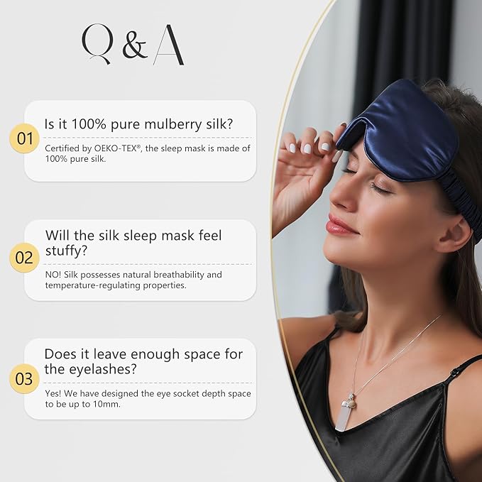 ZIMASILK Adjustable 22 Momme 100% Pure Mulberry Silk Sleep Mask, 3D Contoured Cup Eye Mask for Sleeping, Super Soft Breathable Blindfold, Perfect Blocks Light for Sleeping (Burgundy)