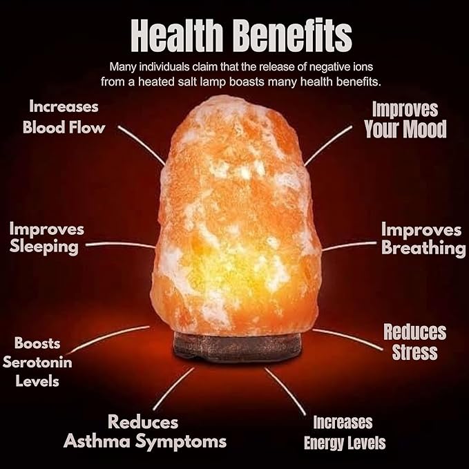 Salt Rock Lamp Set of 2 – Small Himalayan Salt Lamp Night Light for Home & Bedroom Décor