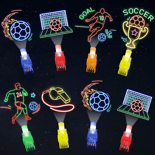 36Pcs Soccer Themed LED Finger Lights Soccer Party Favors Glow in the Dark Light Up Finger Lights Sport Themed Toys Bulk for Kids Boys Girls Sport Birthday Goodie Bags Stuffers Classroom Prizes Gifts