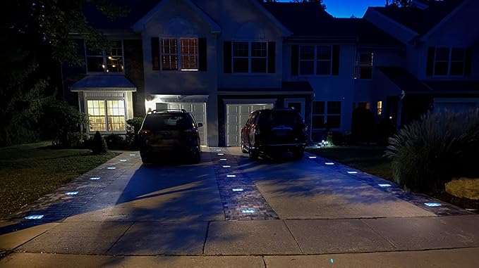 6x9 Colored Solar Powered Paver Light, 11 Colors in 1 Light, Driveways, Walkways, Patios, DIY Easy Install, No Wiring, Up to 7,000 lbs of vehicular Traffic