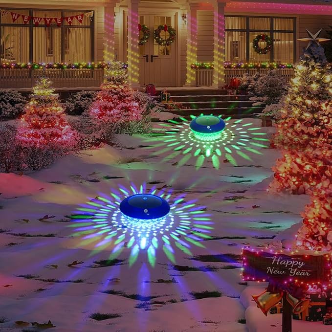 FirstE Solar Floating Pool Lights, RGB Color Changing Pool Floating Lights, Hangable IP68 Waterproof Solar Pool Light That Float for Pool Wedding Path Party Decoration, No Need Electric Wire