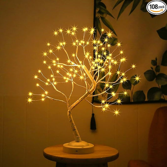 108 LED Birch Tree Lights 20 Inches Artificial Tabletop Fairy Tree Lamp Eight Lighting Modes USB or Battery Operated with Timer Decor for Bedroom Living Room Wedding Christmas Easter (Warm White)