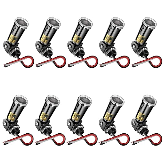 Dusk to Dawn Sensor,Greencycle 10PK Photocell Sensor for Outdoor Lights Auto On/Off, Waterproof IP65 Photo Cell for Outdoor Lighting, Flood Light, Lamp Post - Energy Saving & Easy Install