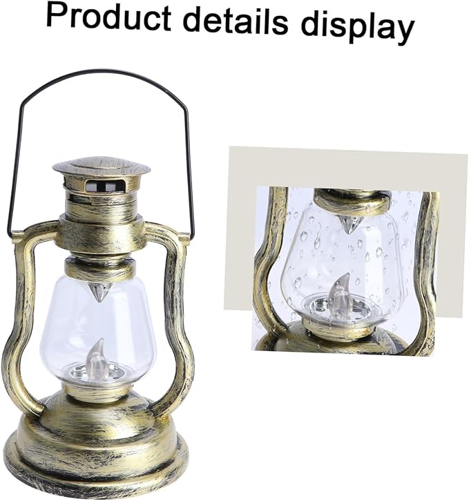 IMIKEYA Creative Retro Kerosene Lamp Night Light Rechargeable Handheld Lantern for Home Decor Vintage Atmosphere Lamp for Bars and Festivals