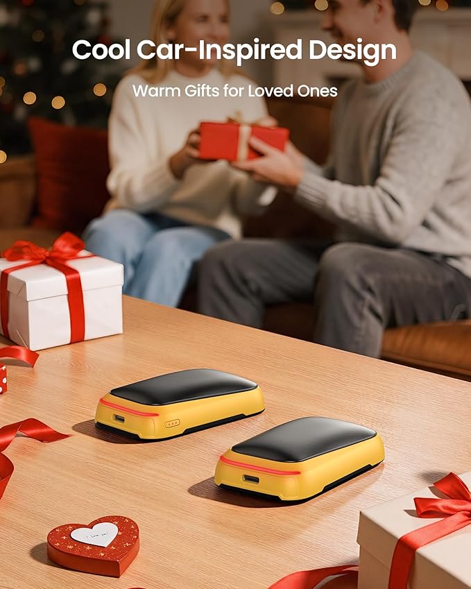 Gaiatop Electric Hand Warmers Rechargeable, Magnetic Pocket Hand Warmer 2-Pack, 3s Fast Heating, Fits in Gloves, Winter Sports Hunting Accessories, Warm Day Gifts for Men Women