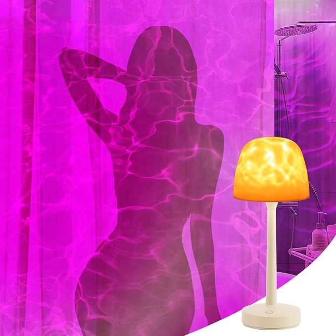 Shower Lamp, Waterproof Shower Light Remote Touch Control, Bath Installations Table Lamp with 16 Colors & 6 Dimming Levels, Romantic Ambiance Lighting for Shower and Shower Cubicles, Spa