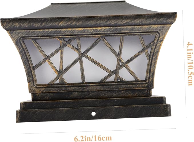 Solar Post Light Outdoor Floor Lamp Decor with High Brightness LED Premium Battery for Garden Courtyard Park Automatic Day Charging and Night Illumination