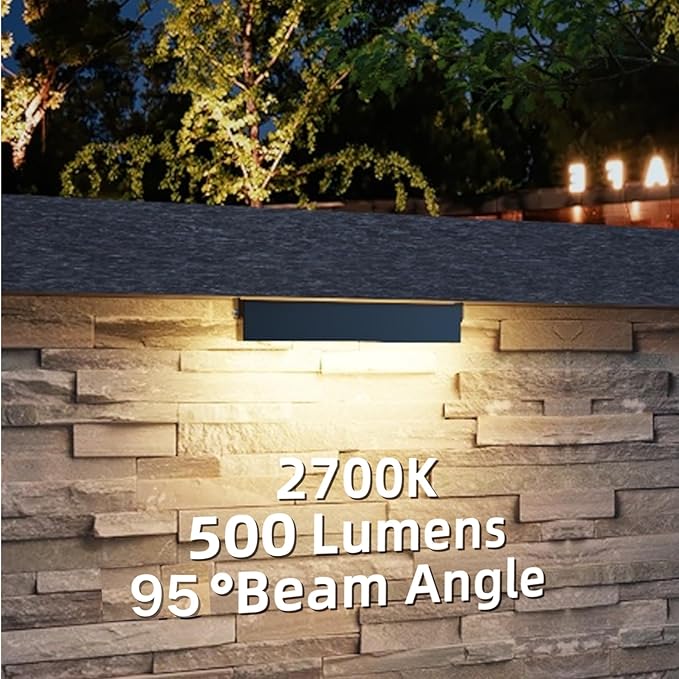 4 Pack 7 Inch Retaining Wall Lights, 5W LED Hardscape Lighting 12V AC/DC Low Voltage Step Lights Outdoor, 2700K Soft White IP65 Waterproof Landscape Lighting for Patio Walls Stairs