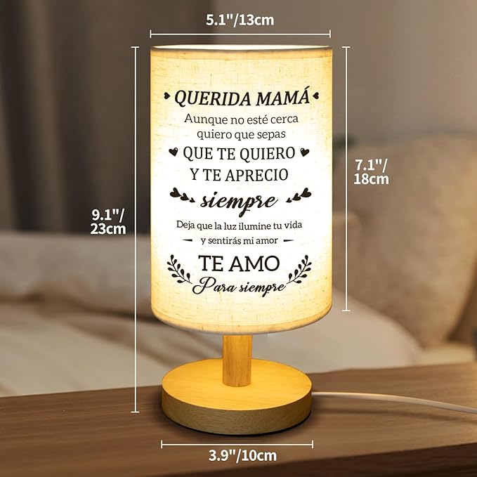 Gifts for Mom in Spanish,Regalos para Mamá Table Lamp, Mama Mothers Day Gifts, Mother Gifts in Spanish from Daughter Son, Regalos De Navidad para Mujer