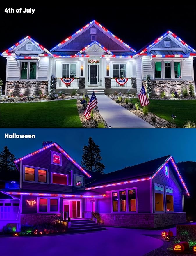 GZBtech RGB+IC+CCT LED Strip Lights 100FT/30M, Outdoor Color Chasing Festival Light with Warm&Cold White, Dimmable IP65 Waterproof LED Christmas/Halloween Lighting for Party, Patio, Garden, ETL Listed