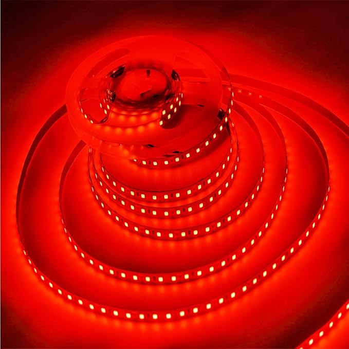SUYOOULIN LED Strip Lights, AC 110V -130V 16.4ft/5m SMD 2835 600 LEDs Light Strips, 15000LM Flexible Waterproof IP68 LED Ribbon for DIY Christmas Home Indoor Outdoor Decor(Red)
