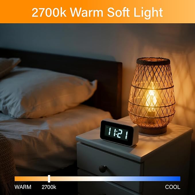 LED Candelabra Bulb, E12 Chandelier Light Bulbs, B11 Candle Light Bulbs, 4.5W Dimmable 450LM(60W eq.) Clear Glass 2700K Soft White, 90+CRI (12 Pack)