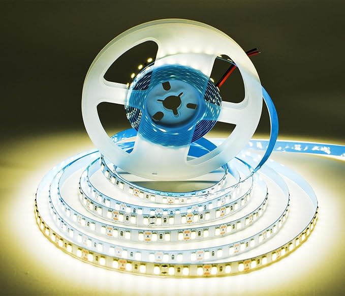 SUYOOULIN LED Strip Lights, AC 110V-130V 16.4ft/5m SMD 2835 600 LEDs Light Strips, 15000LM Flexible Waterproof IP68 LED Ribbon for DIY Christmas Home Indoor Outdoor Decor(Natural White 4000K)