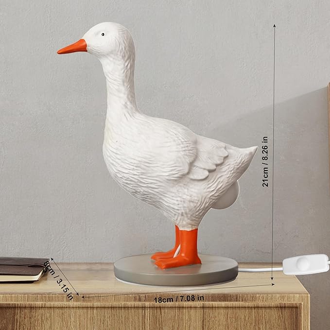 Ammonite Duck Egg Lamp,3D Laying Egg Light, Funny Resin Night Light Lifelike LED Egg Lamp, with USB, Warm Light Table Lamp,Easter Christmas Birthday Gift