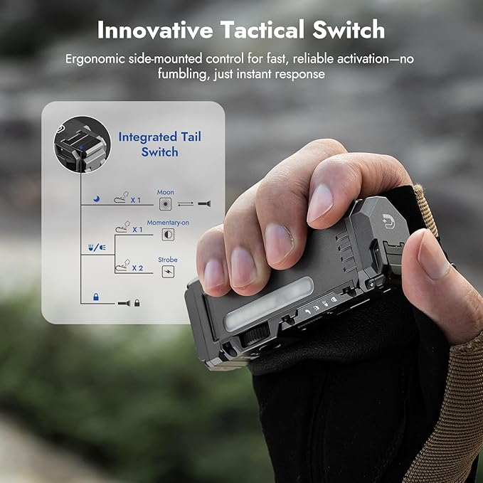 WUBEN X4 EDC Compact Flashlight with RGB Light, 1500 Lumens Mini Flashlight with Tactical Switch and Magnetic, IP68 Portable Pocket Clip USB C Flash Light for Camping, Checking, Emergencies