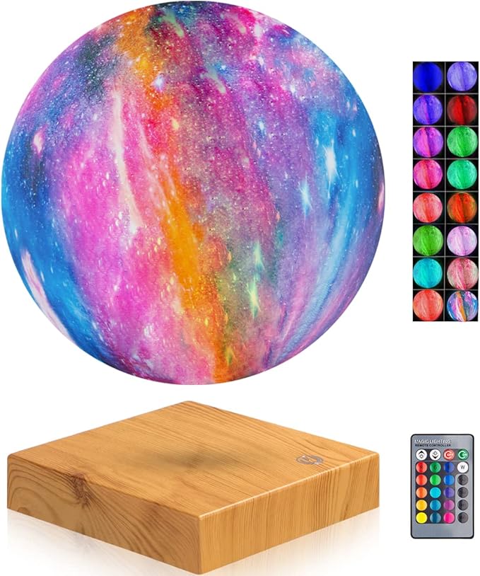 Galaxy Levitating Globe Moon Lamp-16 Colors 3D Printed Levitation Moon Light