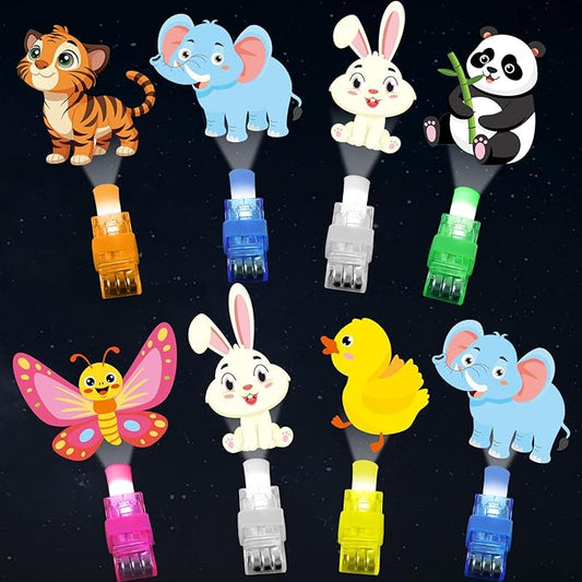 36Pcs Animal LED Finger Lights Animal Party Favors Glow in the Dark Light Up Finger Lights Toys Bulk for Birthday Party Favors Treasure Box Goodie Bag Stuffer Birthday Gifts Classroom Prize