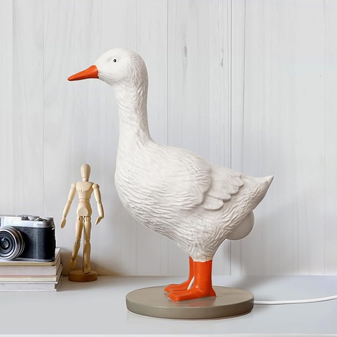 Ammonite Duck Egg Lamp,3D Laying Egg Light, Funny Resin Night Light Lifelike LED Egg Lamp, with USB, Warm Light Table Lamp,Easter Christmas Birthday Gift