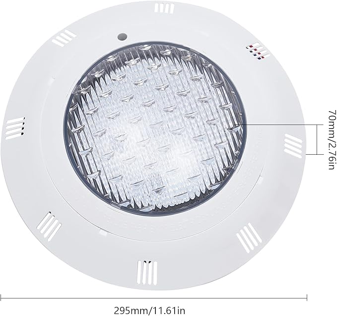 DONSU AC12V RGB Submersible LED Swimming Pool Light Spa Light 7 Colors Changing Underwater Light for Inground Swimming Pools, Home Aquariums, Fountains, and Ponds IP68 Waterproof (36W)