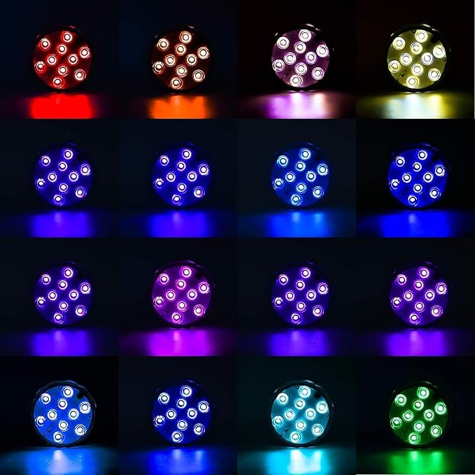 LUXJET LED Lights with Remote for Christmas Decorations - Color Changing Waterproof LED Lights for Christmas Gifts Party Glass Vase Easter Decoration