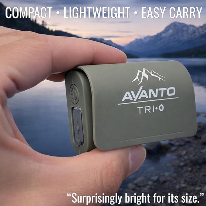 AVANTO TRI-O Clip-On Safety Light, Rechargeable USB-C 3-Beam XPG + COB + LED, Magnetic Mount, Ultra-Bright 500 Lumens for Running, Walking, Cycling & Outdoor Visibility