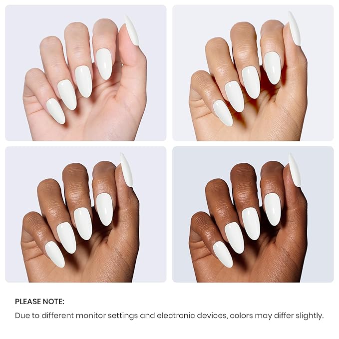 Beetles White Gel Nail Polish - French White 1PC 15ml Gel Polish Soak Off UV LED Needed Nail Art Manicure Salon DIY Design at Home Spring Nails Gifts for Woman