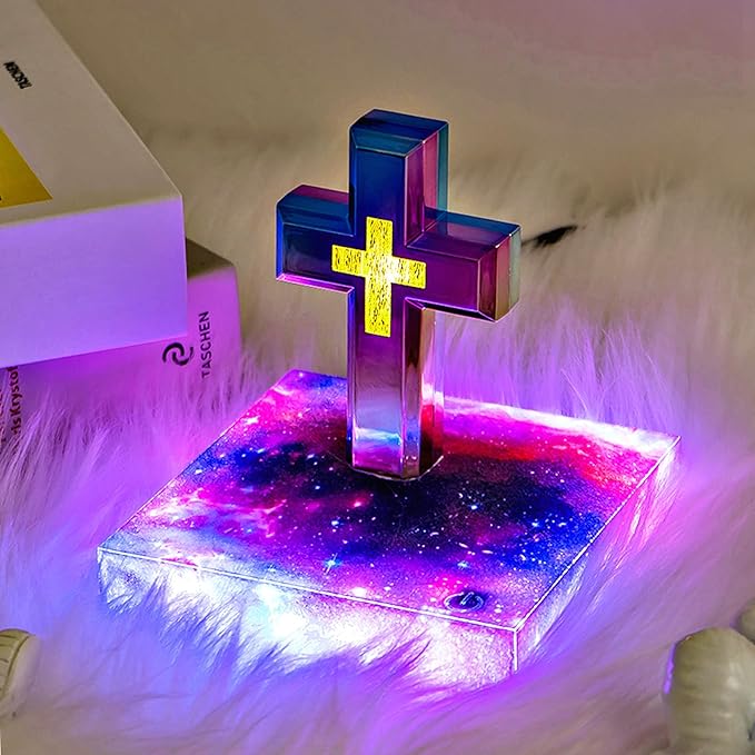 Magnetic Levitating Lamp Floating Cross Floating RGB Lights Home Decoration Gifts