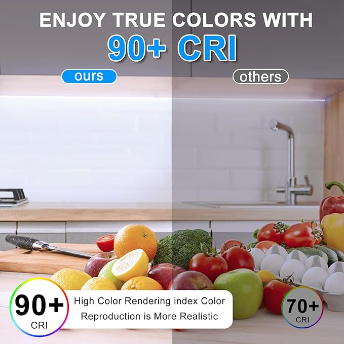 OMIKA 33FT Super Bright 3200LEDs COB LED Strip Lights Outdoor Waterproof, 6000K Cool White Plug in Rope Light Tape Light Flexible with Self-Adhesive Timer Dimmable for House Garden Camping DIY