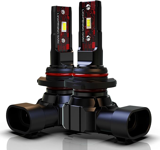 9005+H11 Light Bulbs, HB3+H8/H9 Fog Bulbs Combo 6500K Xenon White Extremely Bright Wireless Fanless (Pack of 4)