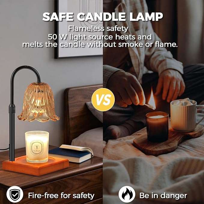Candle Warmer Lamp with Timer Dimmable, Birthday Gifts for Women Mom, House Warming Gifts New Home Decor, Wax Melt Warmer for Jar Candles