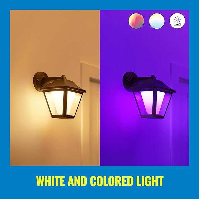 WiZ Connected Classic Outdoor Wall Light, 16 Million Colors, Compatible with Alexa, Google Assistant, Bluetooth Compatible, No Hub Required