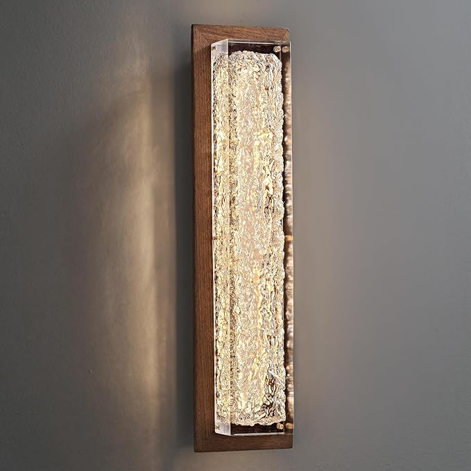 Modern LED Wall Sconces,Bathroom Sconces Wall Lighting with Clear Resin Lampshade,Modern Sconces Wall Light Bathroom Light Fixtures Vanity Light for Bedroom Bedside Hallway Living Room Bathroom