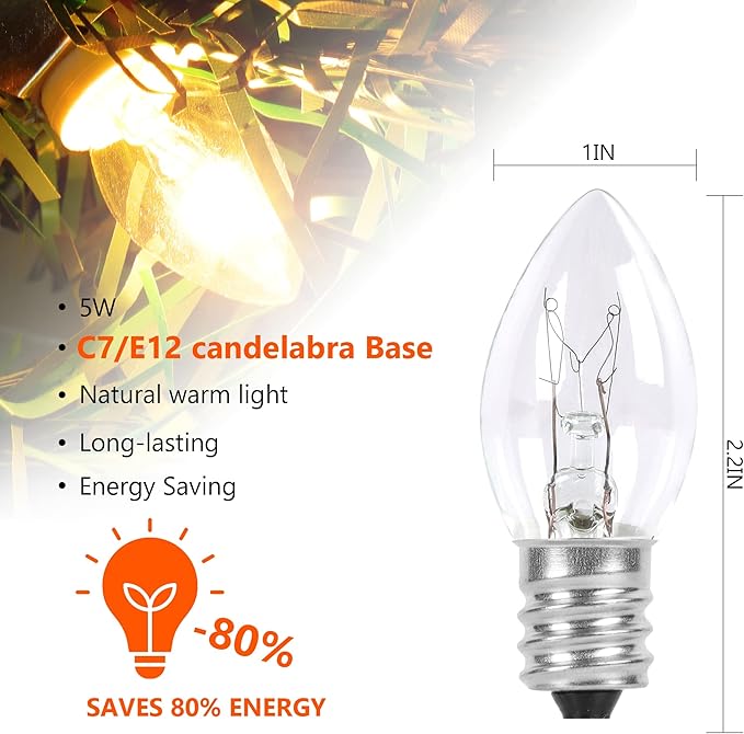 WATERGLIDE 2 Pack Accessory Cord with Clear Bulb, 6 FT UL Listed Replacement Lamp Cord with ON/Off Switch, Perfect for Christmas Village House, Craft Projects, Halloween Holiday Decoration